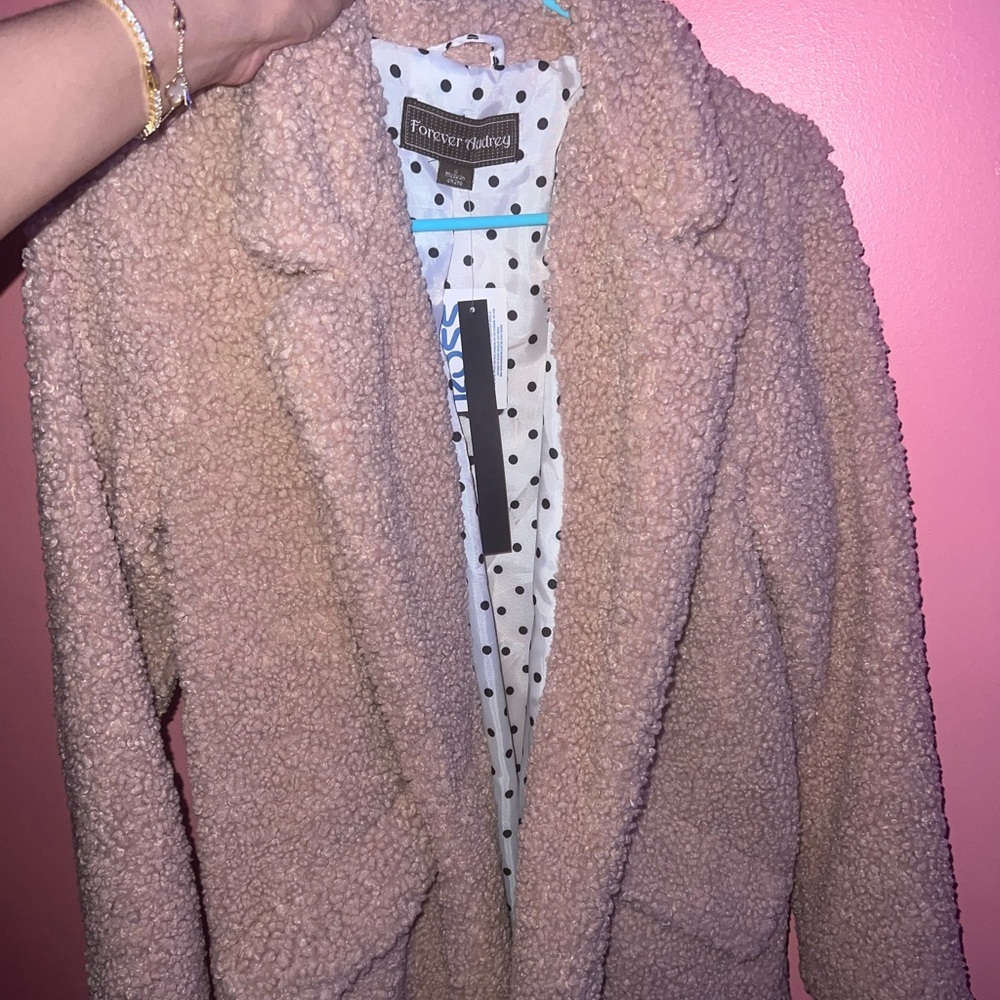 Forever Audrey Pink Teddy Jacket